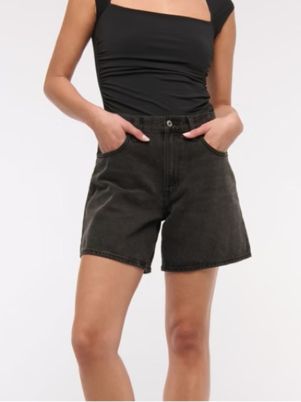 Abercrombie & Fitch Loose High Rise Jean Shorts Size 27